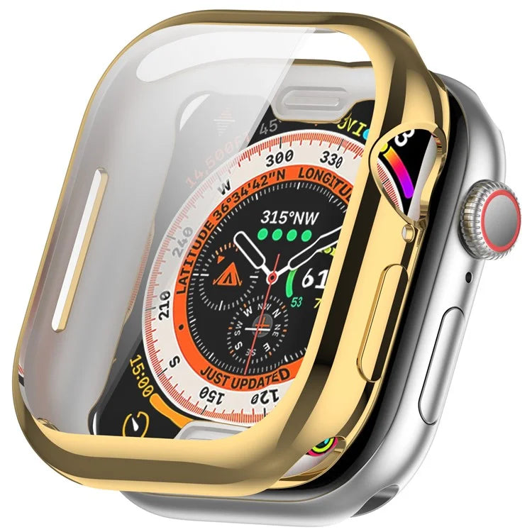 For Apple Watch Series 10 46mm Full Coverage Watch Cover Electroplated TPU Watch Case