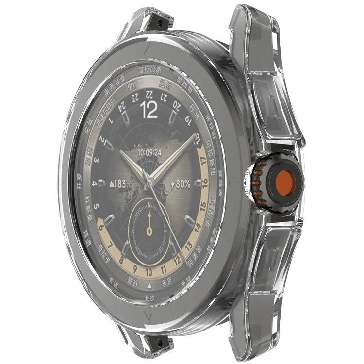 For Xiaomi Watch S4 Sport TPU Watch Case Electroplating Overall Protective Cover Built-In Screen Film - Transparent