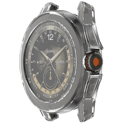For Xiaomi Watch S4 Sport TPU Watch Case Electroplating Overall Protective Cover Built-In Screen Film - Transparent