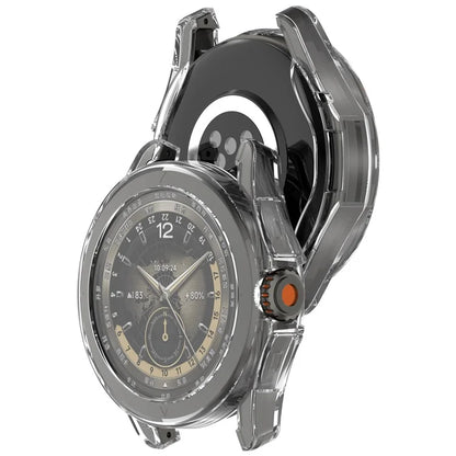 For Xiaomi Watch S4 Sport TPU Watch Case Electroplating Overall Protective Cover Built-In Screen Film - Transparent