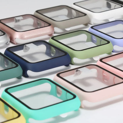 For Apple Watch Series 10 42mm Watch Case Protective Hard PC Cover with Tempered Glass Film
