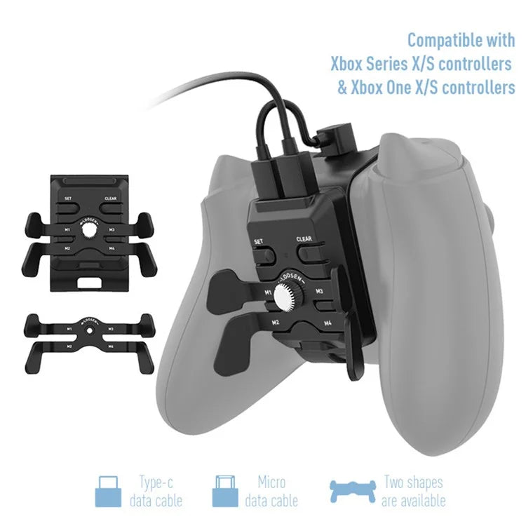 DATA FROG 4-in-1 Trigger A / B for Xbox One S X / Xbox Series S X Game Controller with Data Cable Set