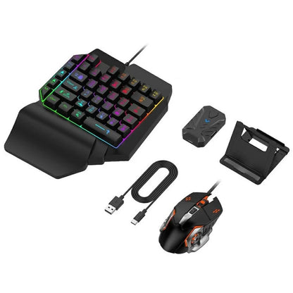 GAMWING Mix Lite Converter Programmable Combo Set with Keyboard, Mouse, Phone Holder for Android Phone Games