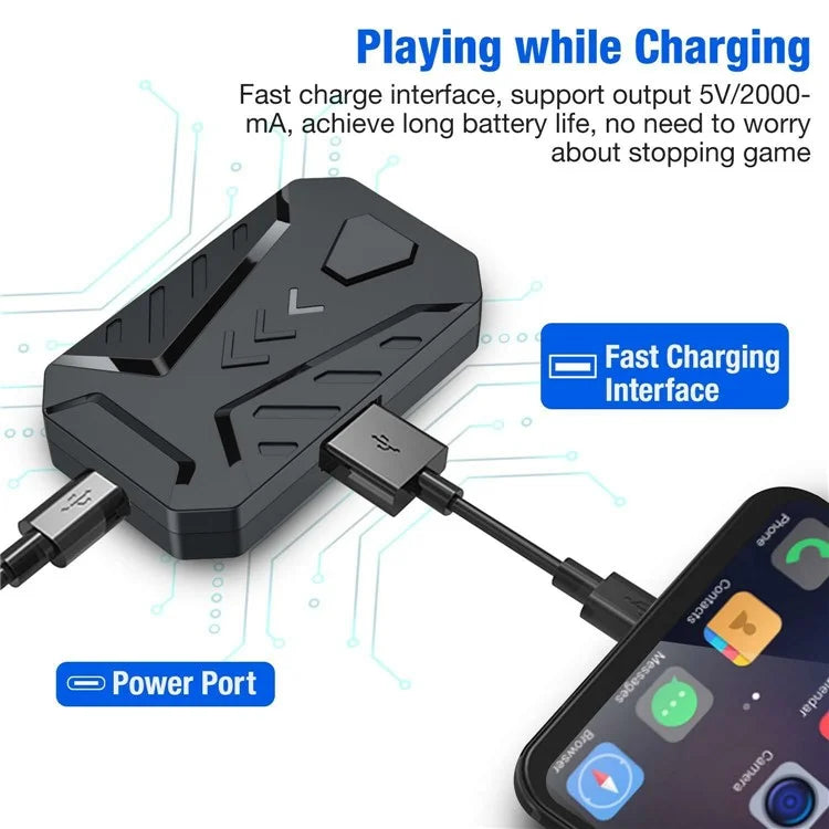 GAMWING Mix Lite Converter Programmable Combo Set with Keyboard, Mouse, Phone Holder for Android Phone Games