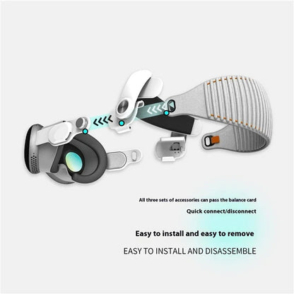 WOLMTT Adjustable Head Mount for Apple Vision Pro, 45-Degree Rotatable VR Headset Accessory