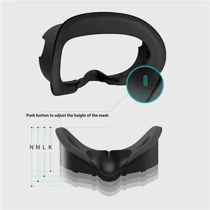 WOLMTT For Meta Quest 3 Facial Interface Adjustable Face Cover Pad VR Accessories