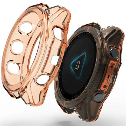For Garmin Fenix 8 47mm Watch Case Shockproof TPU Cover Half-Wrapped