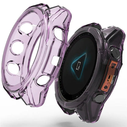 For Garmin Fenix 8 47mm Watch Case Shockproof TPU Cover Half-Wrapped