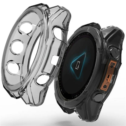 For Garmin Fenix 8 51mm Watch Case Shockproof TPU Cover Half-Wrapped