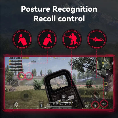 GAMWING X8 Mobile Phone Game Adapter Converter Combo Set with Keyboard, Mouse, Phone Holder
