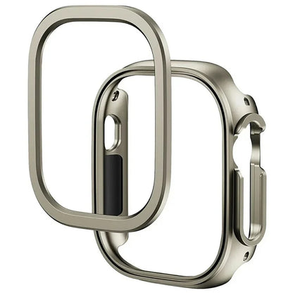 For Apple Watch Series 9  /  8  /  7 45mm Watch Case Half Coverage Hollow PC+Metal Frame Cover