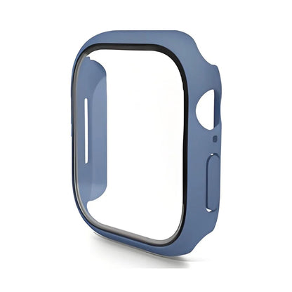 For Apple Watch Series 10 46mm ENKAY Hat-Prince 2-in-1 Rubberized Hard PC Frame with 9H Tempered Glass Screen Protector