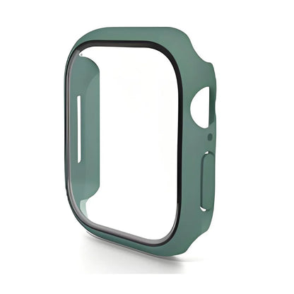 For Apple Watch Series 10 46mm ENKAY Hat-Prince 2-in-1 Rubberized Hard PC Frame with 9H Tempered Glass Screen Protector
