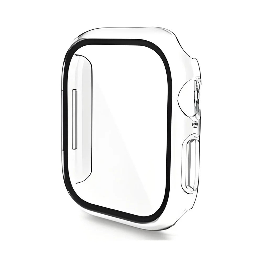 For Apple Watch Series 10 46mm ENKAY Hat-Prince 2-in-1 Rubberized Hard PC Frame with 9H Tempered Glass Screen Protector