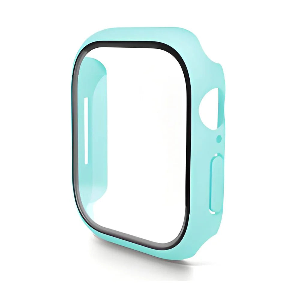 For Apple Watch Series 10 46mm ENKAY Hat-Prince 2-in-1 Rubberized Hard PC Frame with 9H Tempered Glass Screen Protector