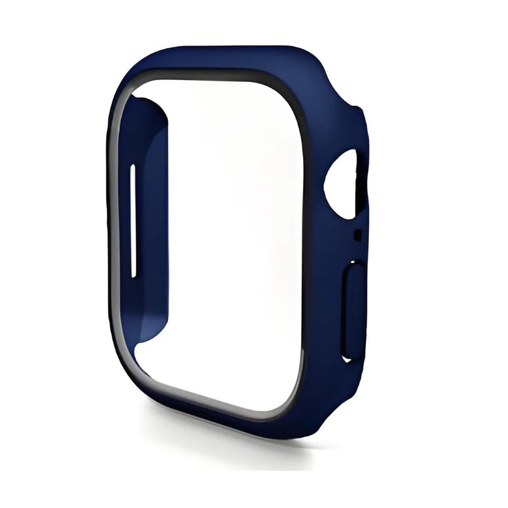 For Apple Watch Series 10 46mm ENKAY Hat-Prince 2-in-1 Rubberized Hard PC Frame with 9H Tempered Glass Screen Protector