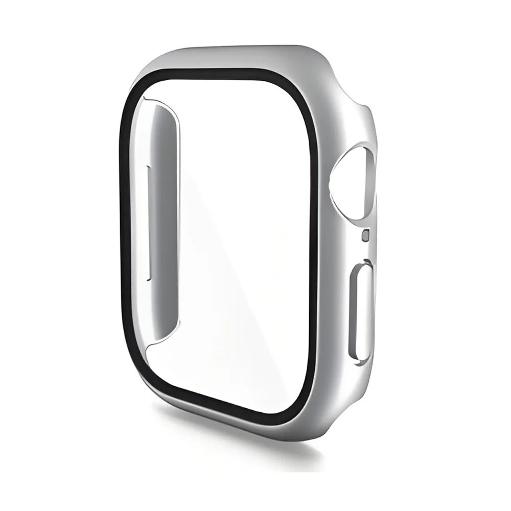 For Apple Watch Series 10 46mm ENKAY Hat-Prince 2-in-1 Rubberized Hard PC Frame with 9H Tempered Glass Screen Protector