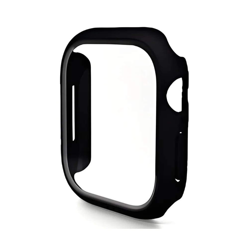 For Apple Watch Series 10 42mm ENKAY Hat-Prince 2-in-1 Rubberized Hard PC Frame with 9H Tempered Glass Screen Protector