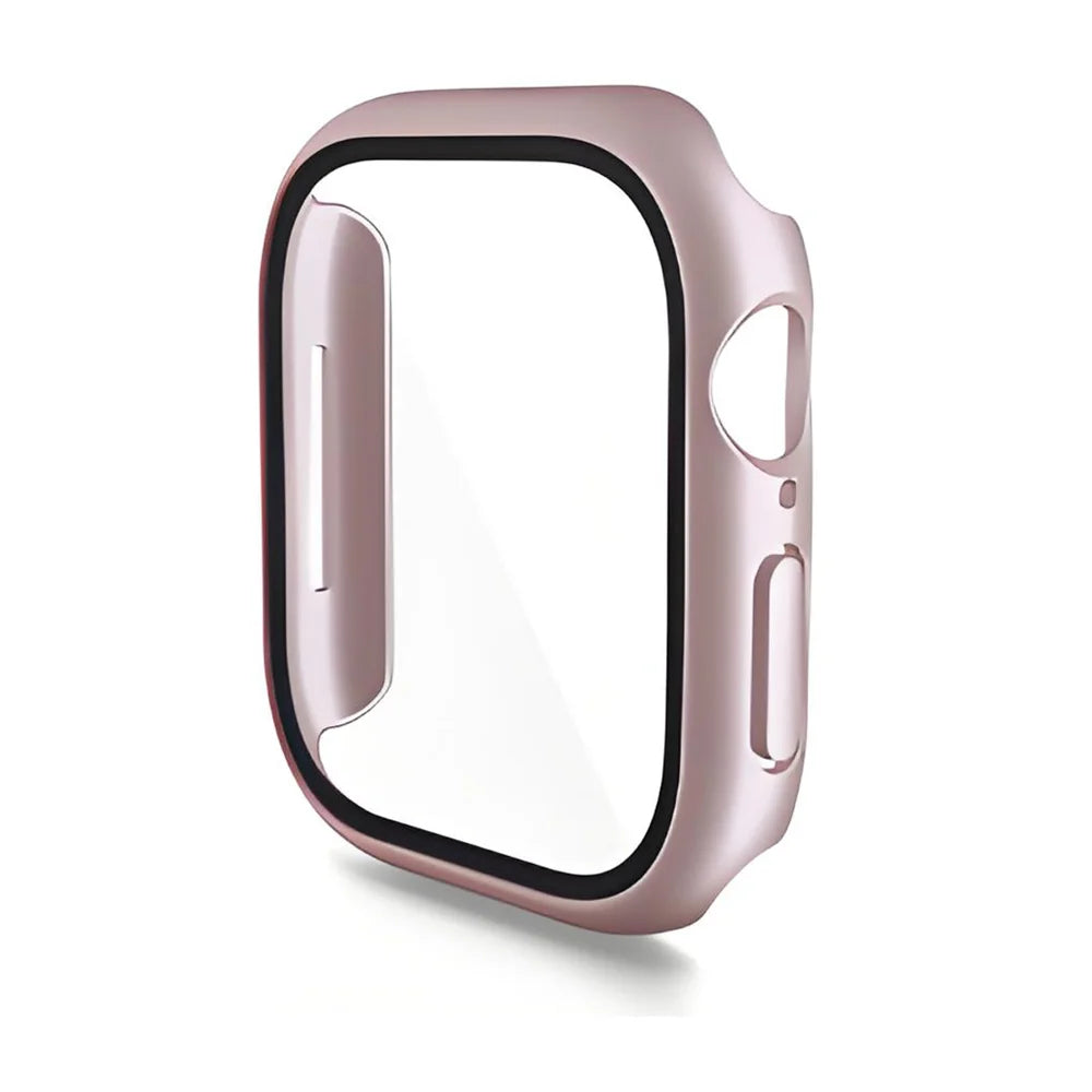 For Apple Watch Series 10 42mm ENKAY Hat-Prince 2-in-1 Rubberized Hard PC Frame with 9H Tempered Glass Screen Protector