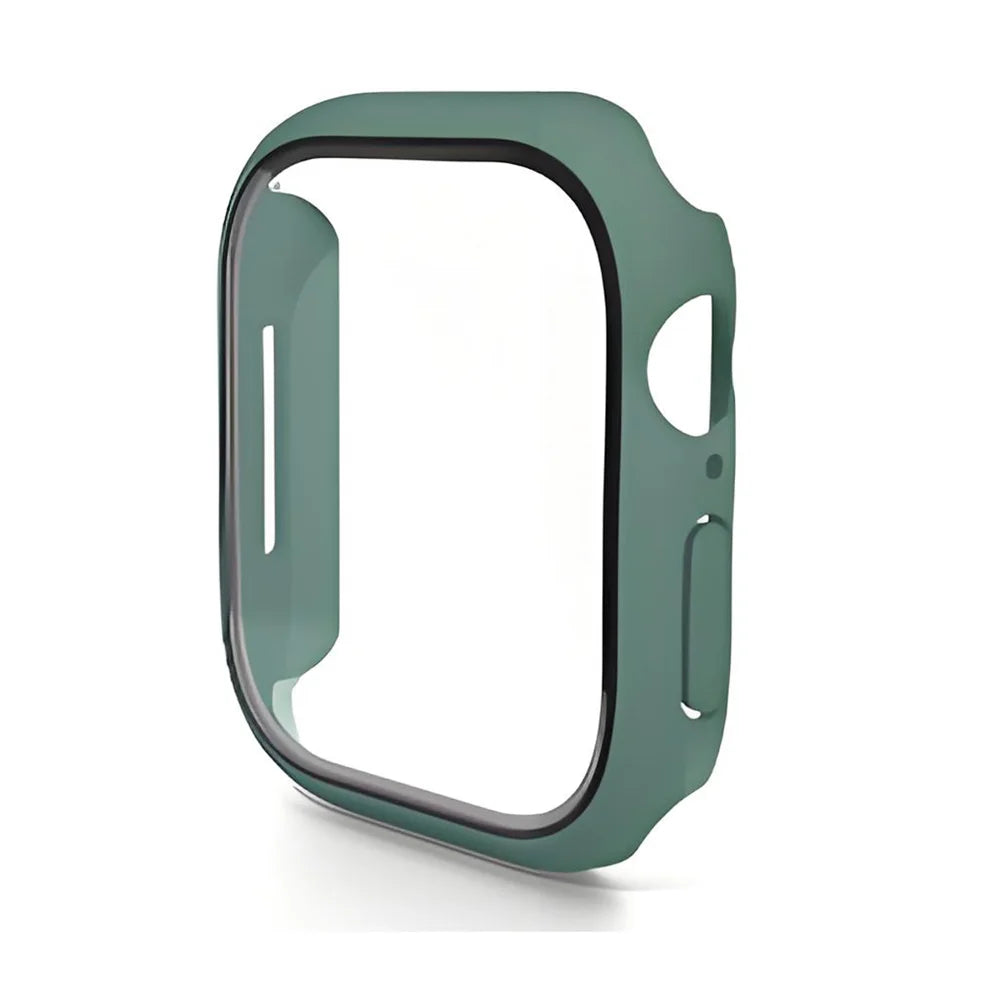 For Apple Watch Series 10 42mm ENKAY Hat-Prince 2-in-1 Rubberized Hard PC Frame with 9H Tempered Glass Screen Protector