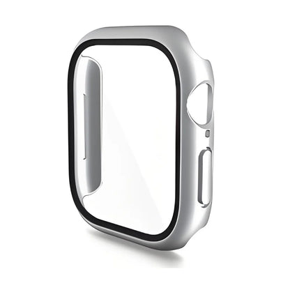 For Apple Watch Series 10 42mm ENKAY Hat-Prince 2-in-1 Rubberized Hard PC Frame with 9H Tempered Glass Screen Protector