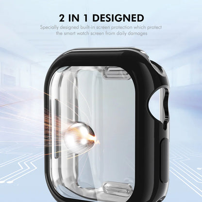 For Apple Watch Series 10 46mm ENKAY Hat-Prince TPU Watch Case Electroplating Watch Cover with Screen Protector