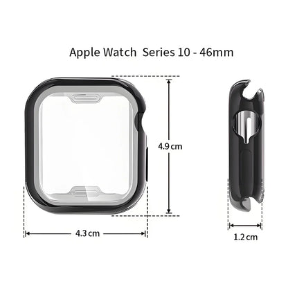 For Apple Watch Series 10 46mm ENKAY Hat-Prince TPU Watch Case Electroplating Watch Cover with Screen Protector