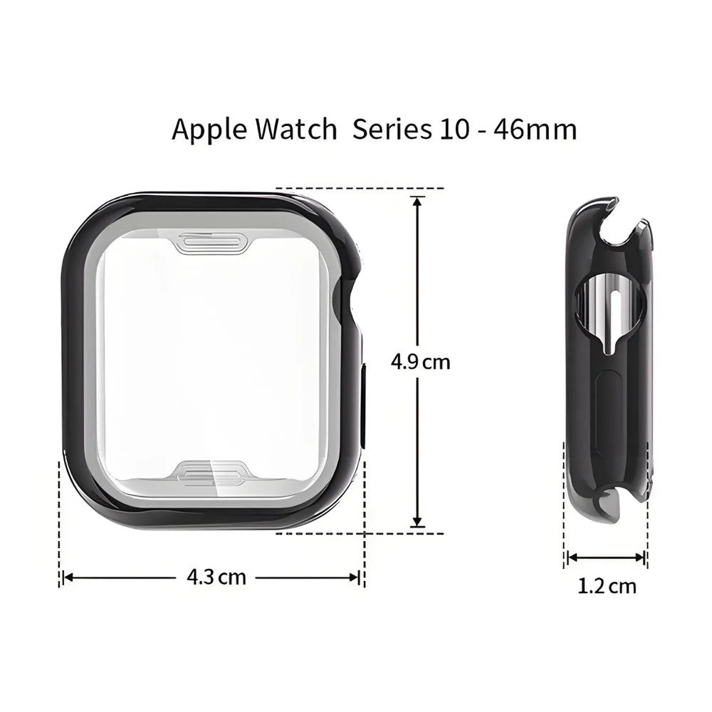 For Apple Watch Series 10 46mm ENKAY Hat-Prince TPU Watch Case Electroplating Watch Cover with Screen Protector