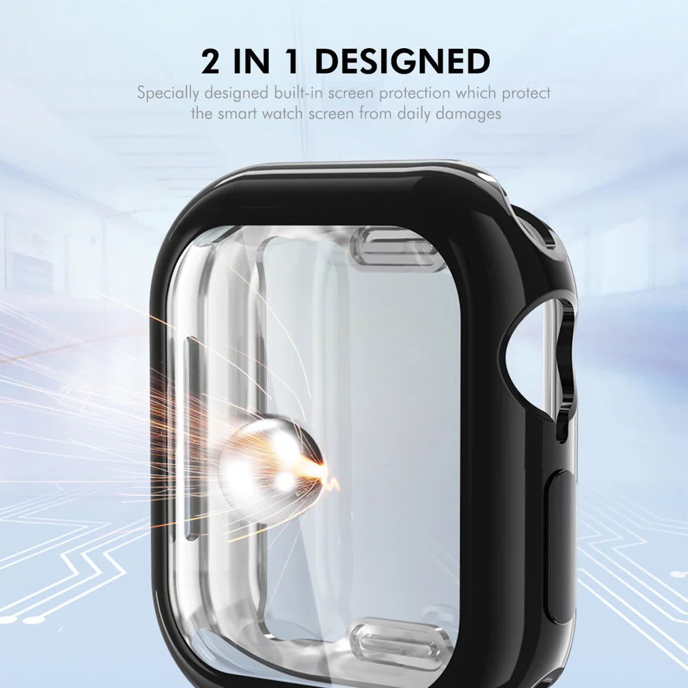 For Apple Watch Series 10 42mm ENKAY Hat-Prince TPU Watch Case Electroplating Watch Cover with Screen Protector