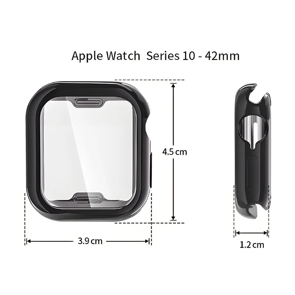 For Apple Watch Series 10 42mm ENKAY Hat-Prince TPU Watch Case Electroplating Watch Cover with Screen Protector