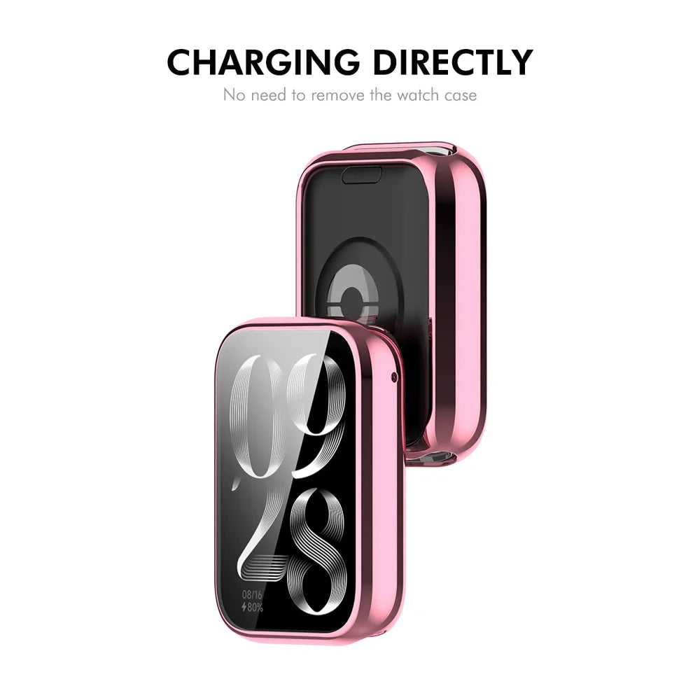 For Xiaomi Smart Band 8 Pro ENKAY Hat-Prince TPU Watch Case Electroplating Watch Cover with Screen Protector