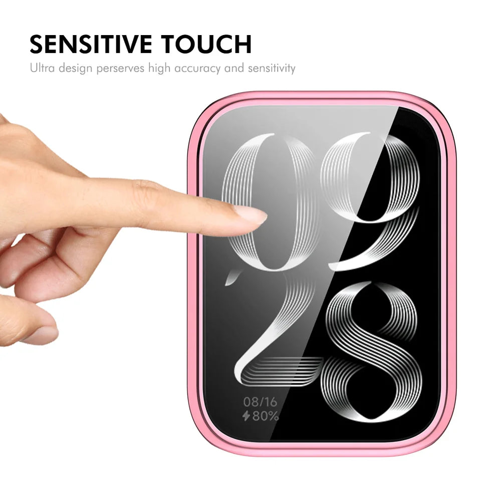 For Xiaomi Smart Band 8 Pro ENKAY Hat-Prince TPU Watch Case Electroplating Watch Cover with Screen Protector