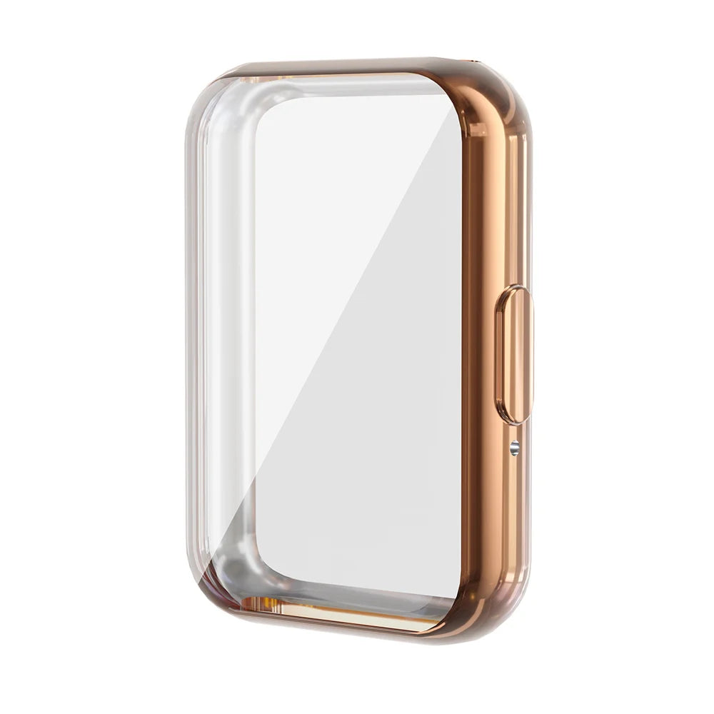 For Samsung Galaxy Fit3 ENKAY Hat-Prince TPU Watch Case Electroplating Watch Cover with Screen Protector