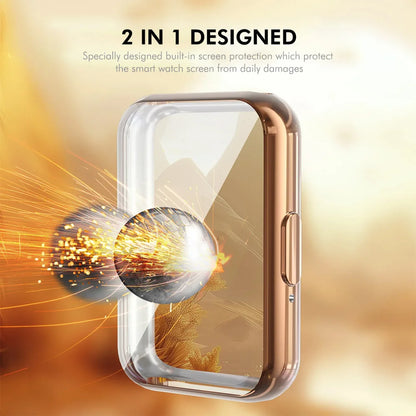 For Samsung Galaxy Fit3 ENKAY Hat-Prince TPU Watch Case Electroplating Watch Cover with Screen Protector