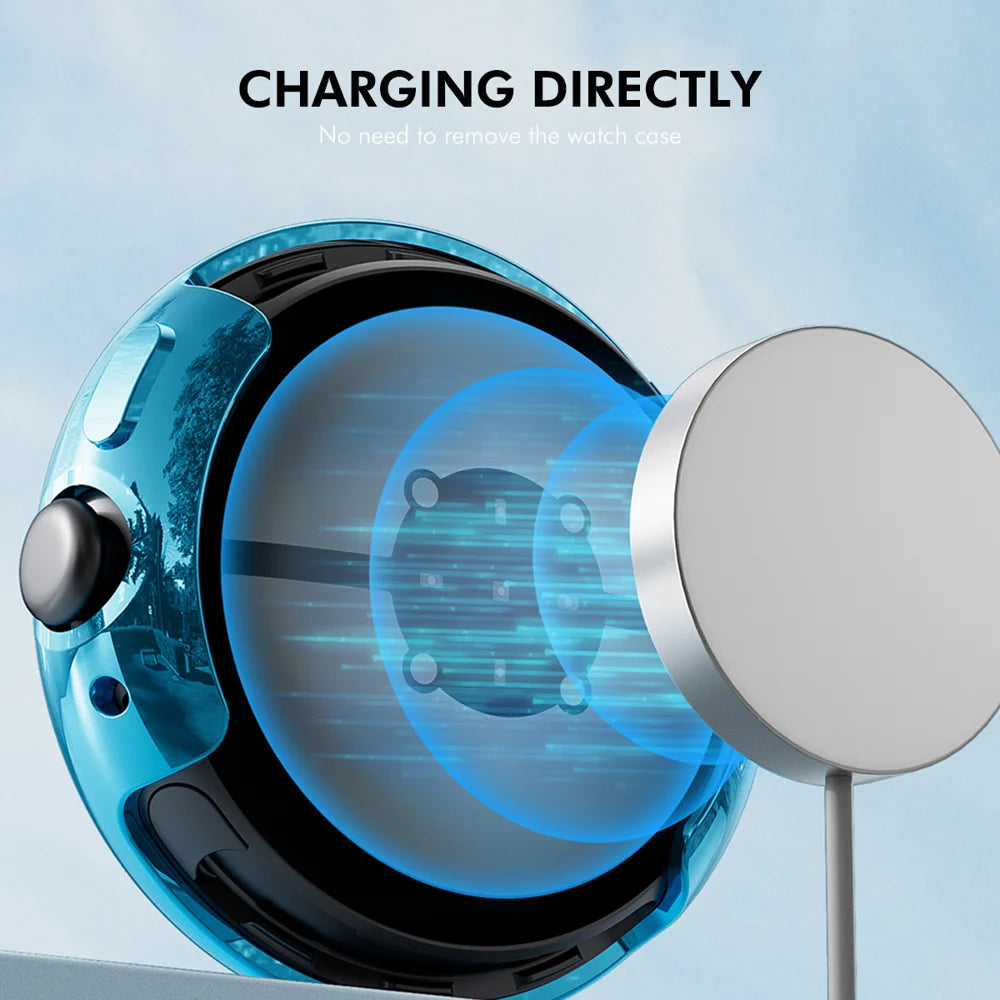 For Google Pixel Watch 3 41mm ENKAY Hat-Prince TPU Watch Case Electroplating Watch Cover with Screen Protector