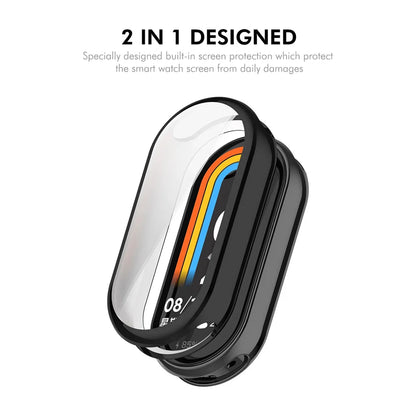 For Xiaomi Mi Band 9 / Xiaomi Mi Band 9 NFC ENKAY Hat-Prince TPU Watch Case Electroplating Watch Cover with Screen Protector