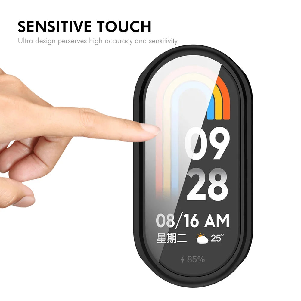 For Xiaomi Mi Band 9 / Xiaomi Mi Band 9 NFC ENKAY Hat-Prince TPU Watch Case Electroplating Watch Cover with Screen Protector