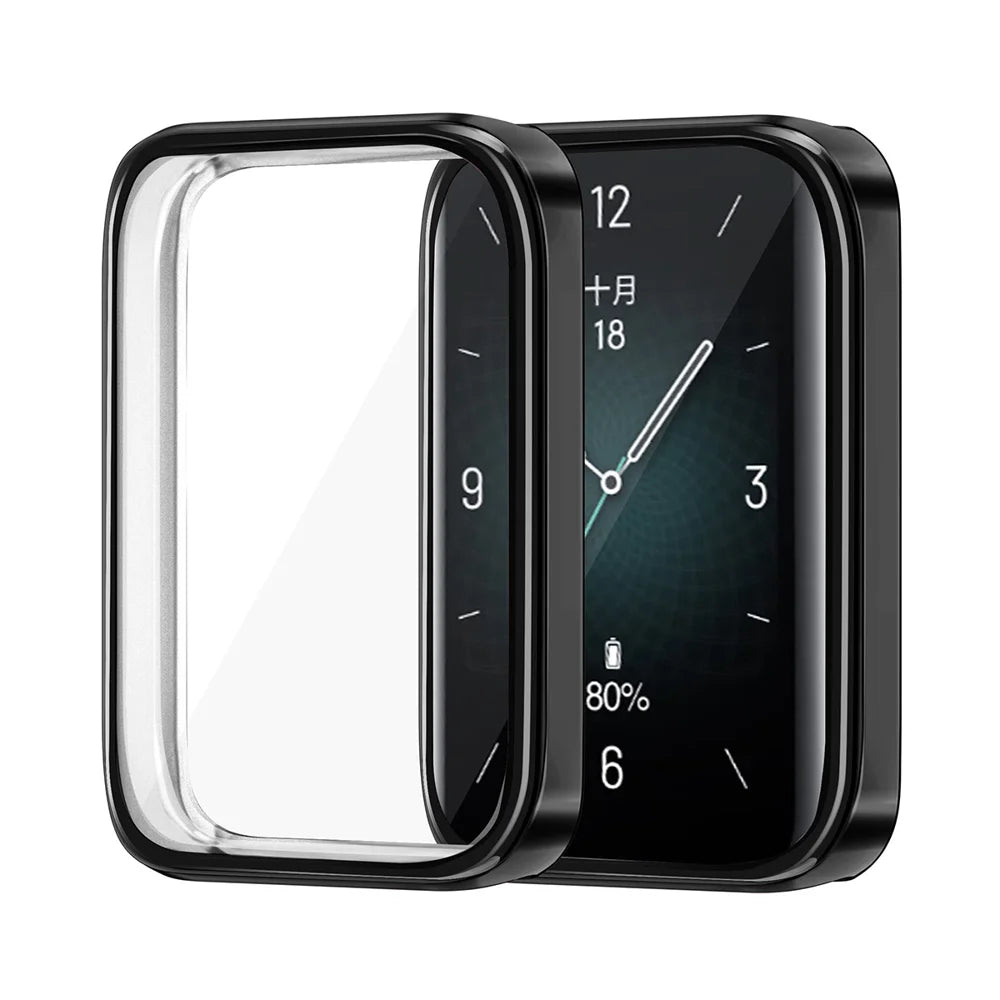 For Honor Band 9 ENKAY Hat-Prince TPU Watch Case Electroplating Watch Cover with Screen Protector