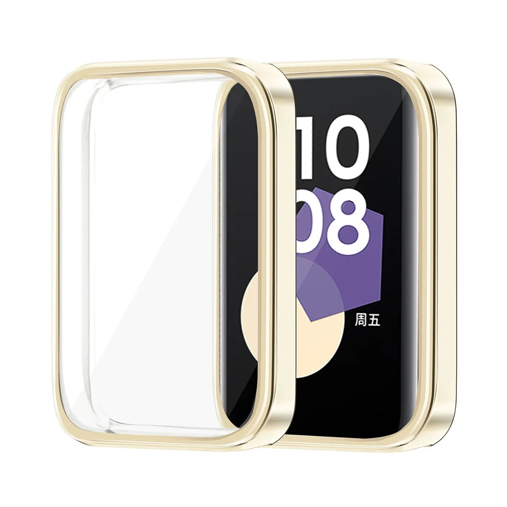For Honor Band 9 ENKAY Hat-Prince TPU Watch Case Electroplating Watch Cover with Screen Protector