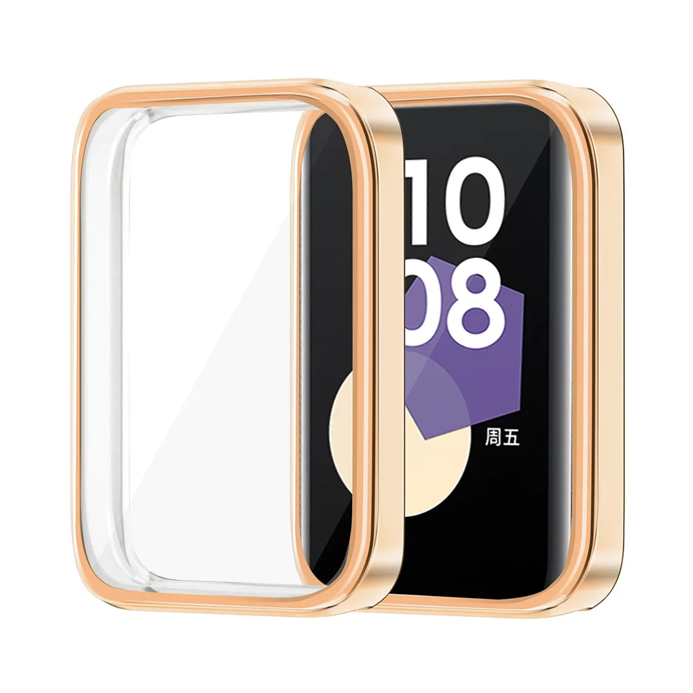 For Honor Band 9 ENKAY Hat-Prince TPU Watch Case Electroplating Watch Cover with Screen Protector