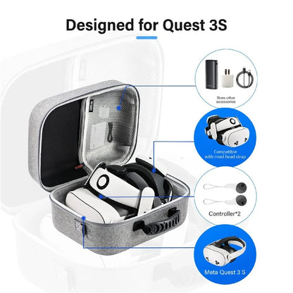 STARTRC GAMES For Meta Quest 3S Carrying Case Square Large Capacity Storage Bag