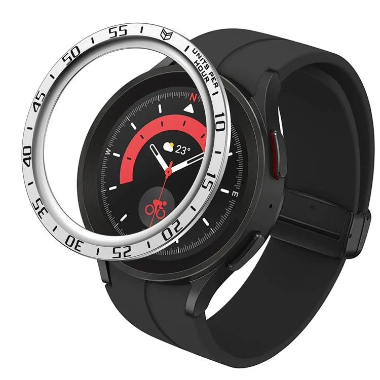 For Samsung Galaxy Watch 5 Pro 45mm Metal Watch Case Cover Quick Release Sports Watch Case Protector with Dial Plate