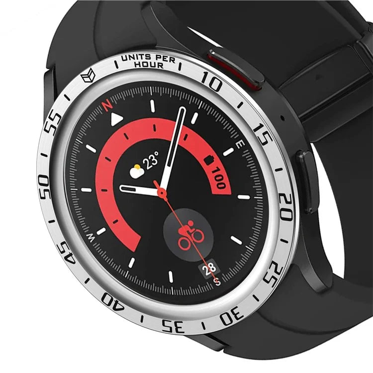 For Samsung Galaxy Watch 5 Pro 45mm Metal Watch Case Cover Quick Release Sports Watch Case Protector with Dial Plate