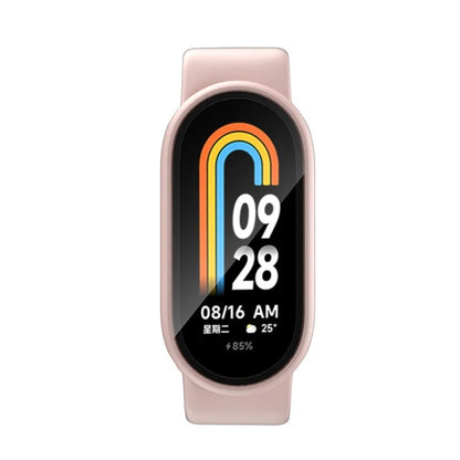 For Xiaomi Smart Band 8 Watch Cover Hard PC Overall Protective Case with Tempered Glass Screen Protector