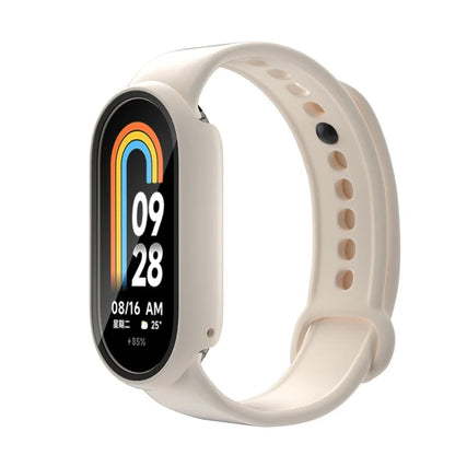 For Xiaomi Smart Band 8 Watch Cover Hard PC Overall Protective Case with Tempered Glass Screen Protector