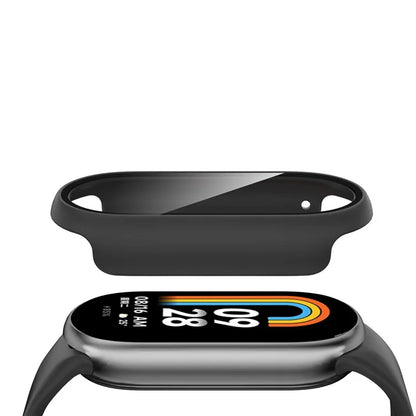 For Xiaomi Smart Band 8 Watch Cover Hard PC Overall Protective Case with Tempered Glass Screen Protector