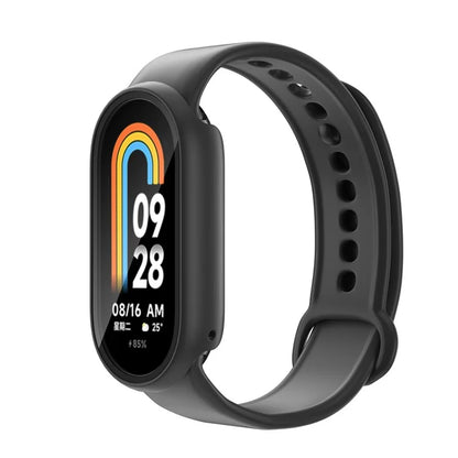 For Xiaomi Smart Band 8 Watch Cover Hard PC Overall Protective Case with Tempered Glass Screen Protector