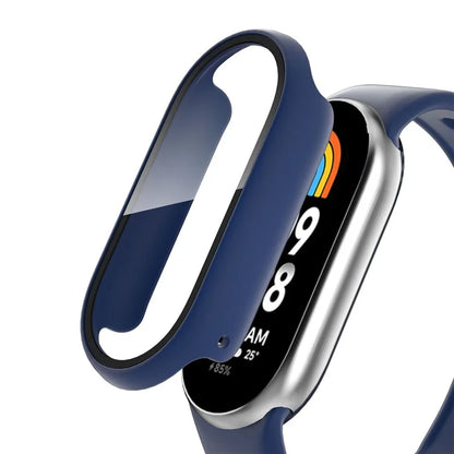 For Xiaomi Smart Band 8 Watch Cover Hard PC Overall Protective Case with Tempered Glass Screen Protector