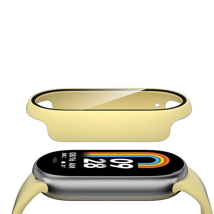For Xiaomi Smart Band 8 Watch Cover Hard PC Overall Protective Case with Tempered Glass Screen Protector