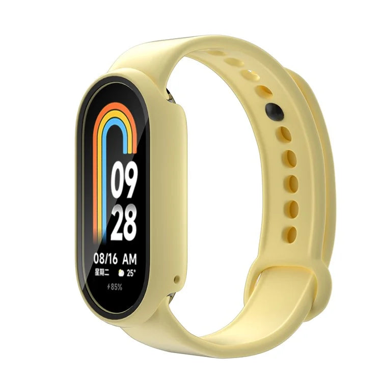 For Xiaomi Smart Band 8 Watch Cover Hard PC Overall Protective Case with Tempered Glass Screen Protector